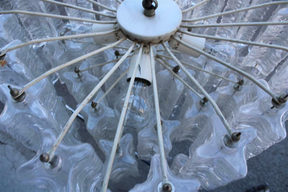 photo vinterior Square Italian Mod Century Venini Chandelier 1960 Minimal Modern Design