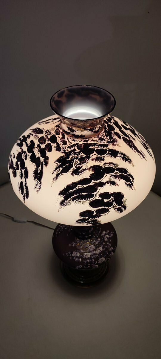 photo furniture Bronze And Glass Table Lamp. Spain, 50s