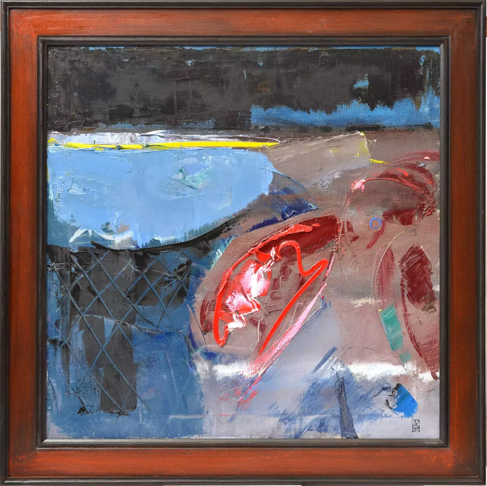 Oil Painting Night By Anete Kalnina photo for sale