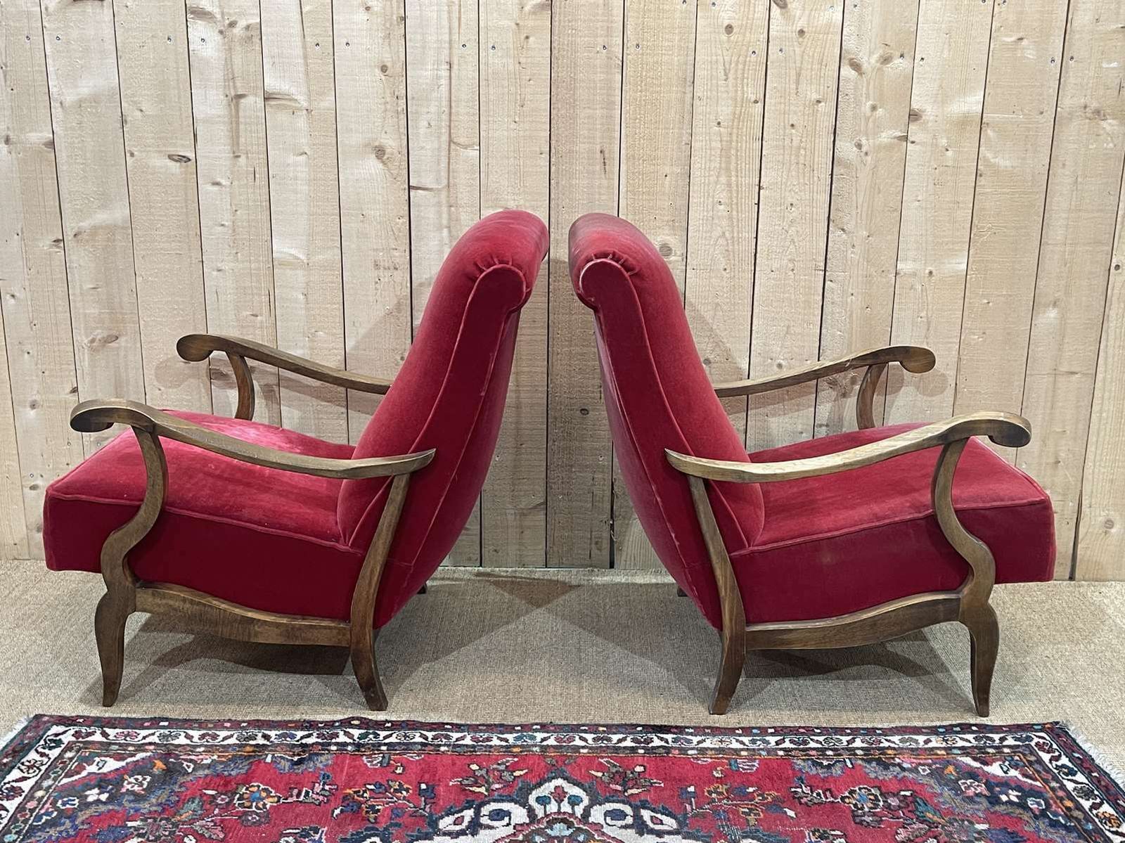 Pair Of Beech Bridge Armchairs From The 1950s photo 499.0