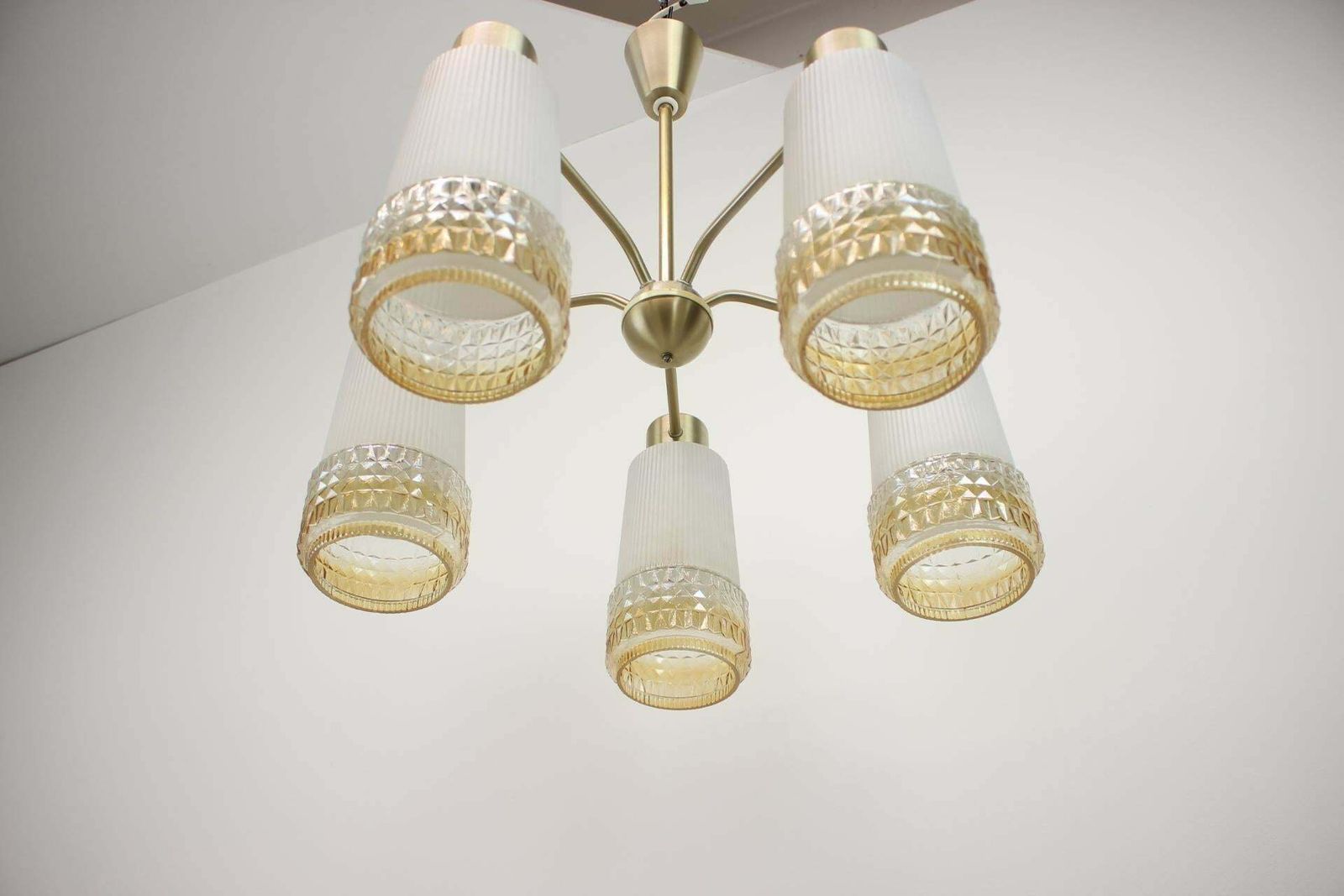 photo furniture 1970's Chandelier By Veb Aka Electric, Germany