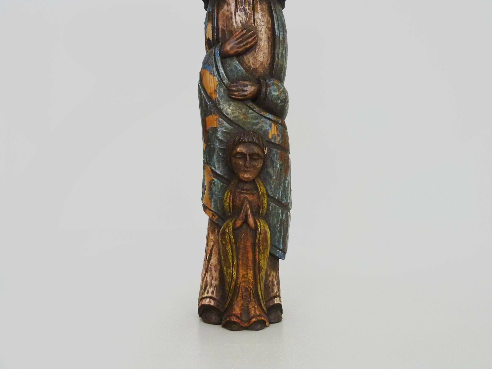 Magnificent And Large Virgin And Child, Our Lady Of Ortigas Murcia In Polychrome Wood. 50s 60s photo 289.0