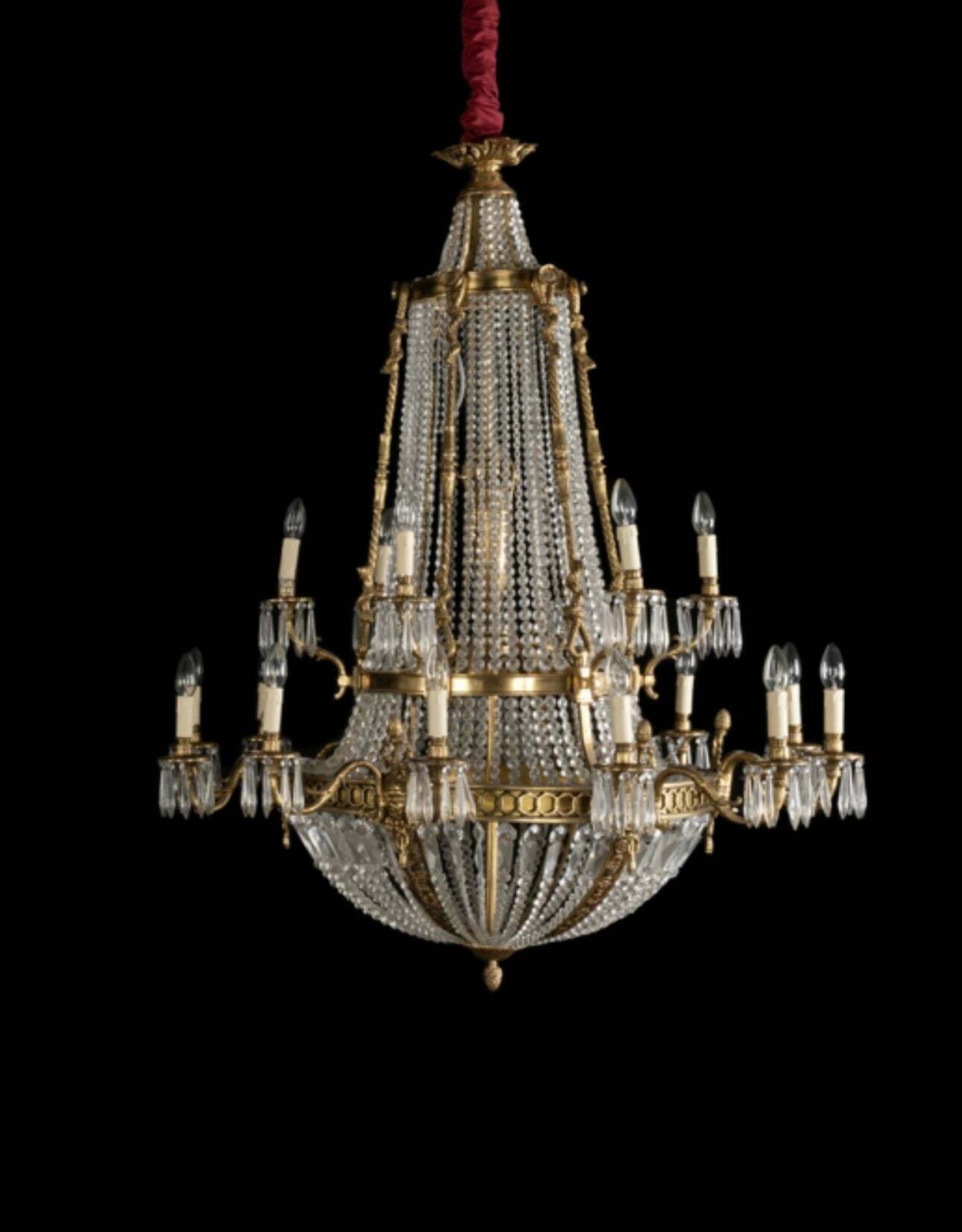 Matching Pair Of, French Empire Chandeliers From The Set Of Tv Show “The Crown” (Priced Individually) photo furniture