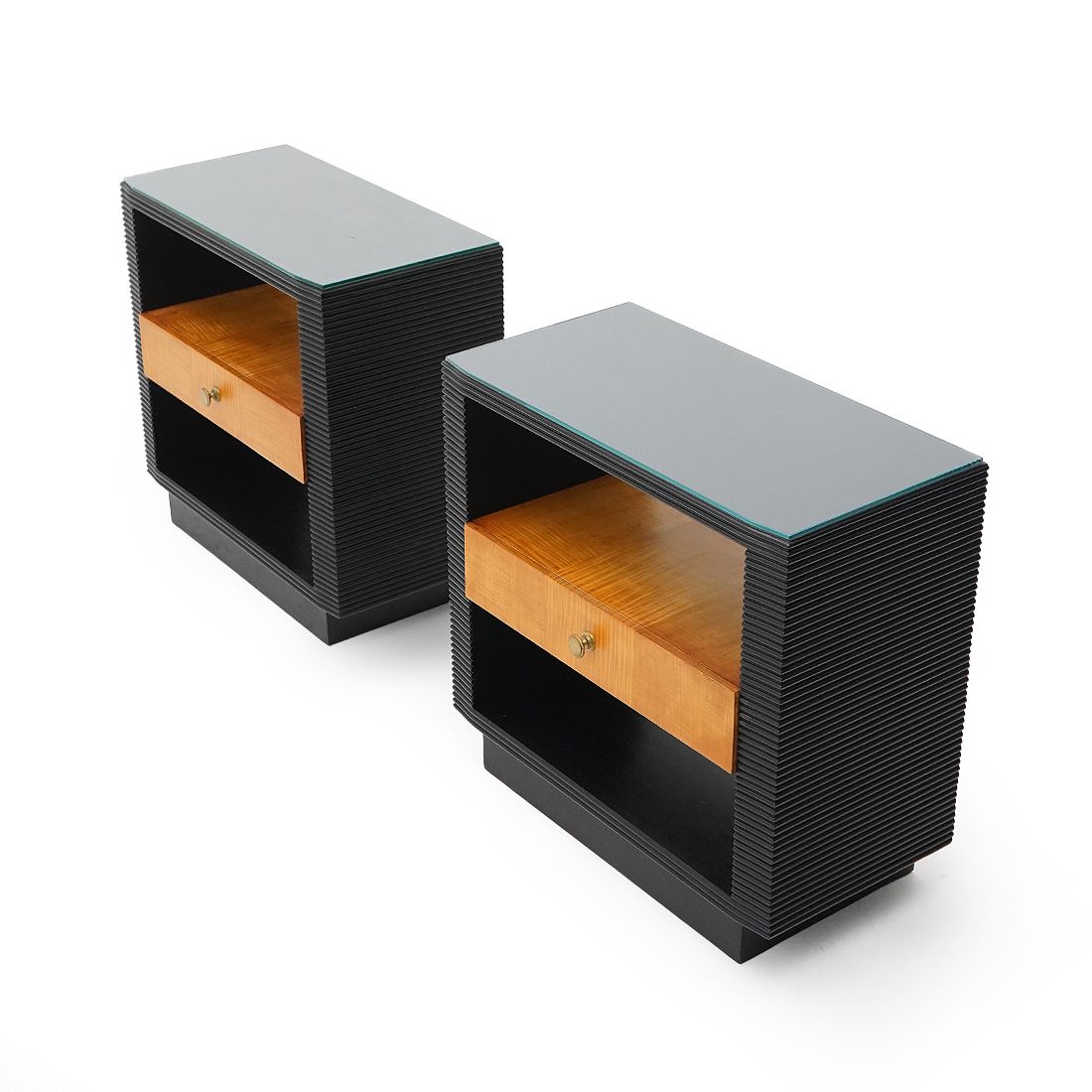 Pair Of Art Deco Bedside Tables, 1930s photo Furniture