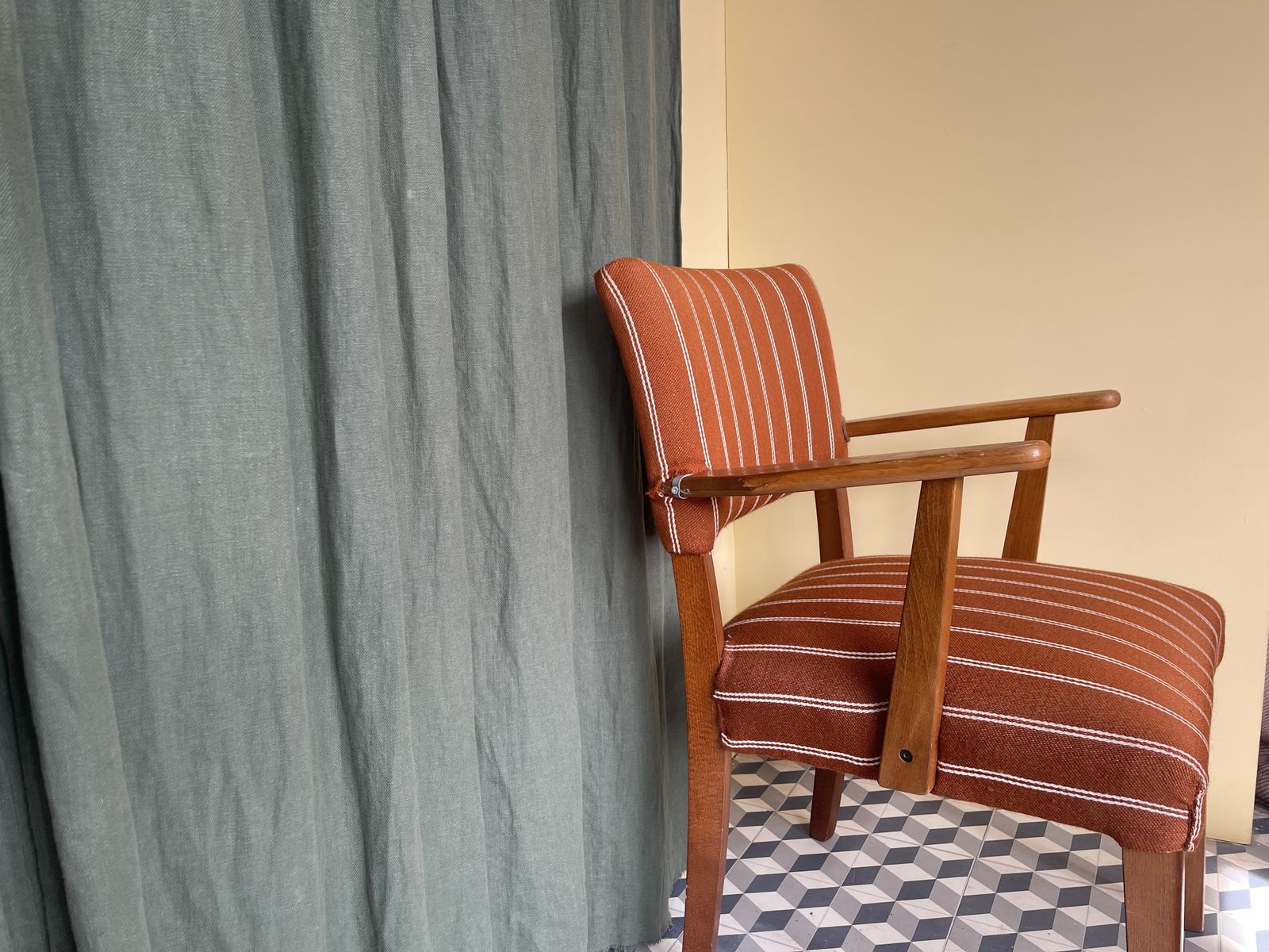 Danish Striped Occasional Chair photo 300.0