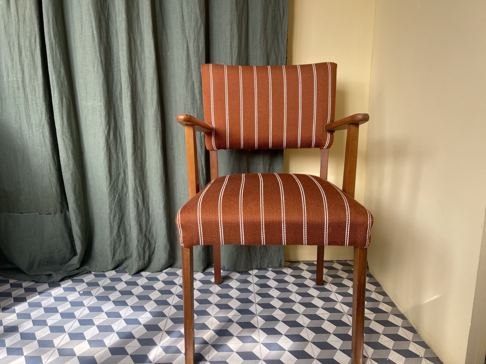 Danish Striped Occasional Chair photo furniture