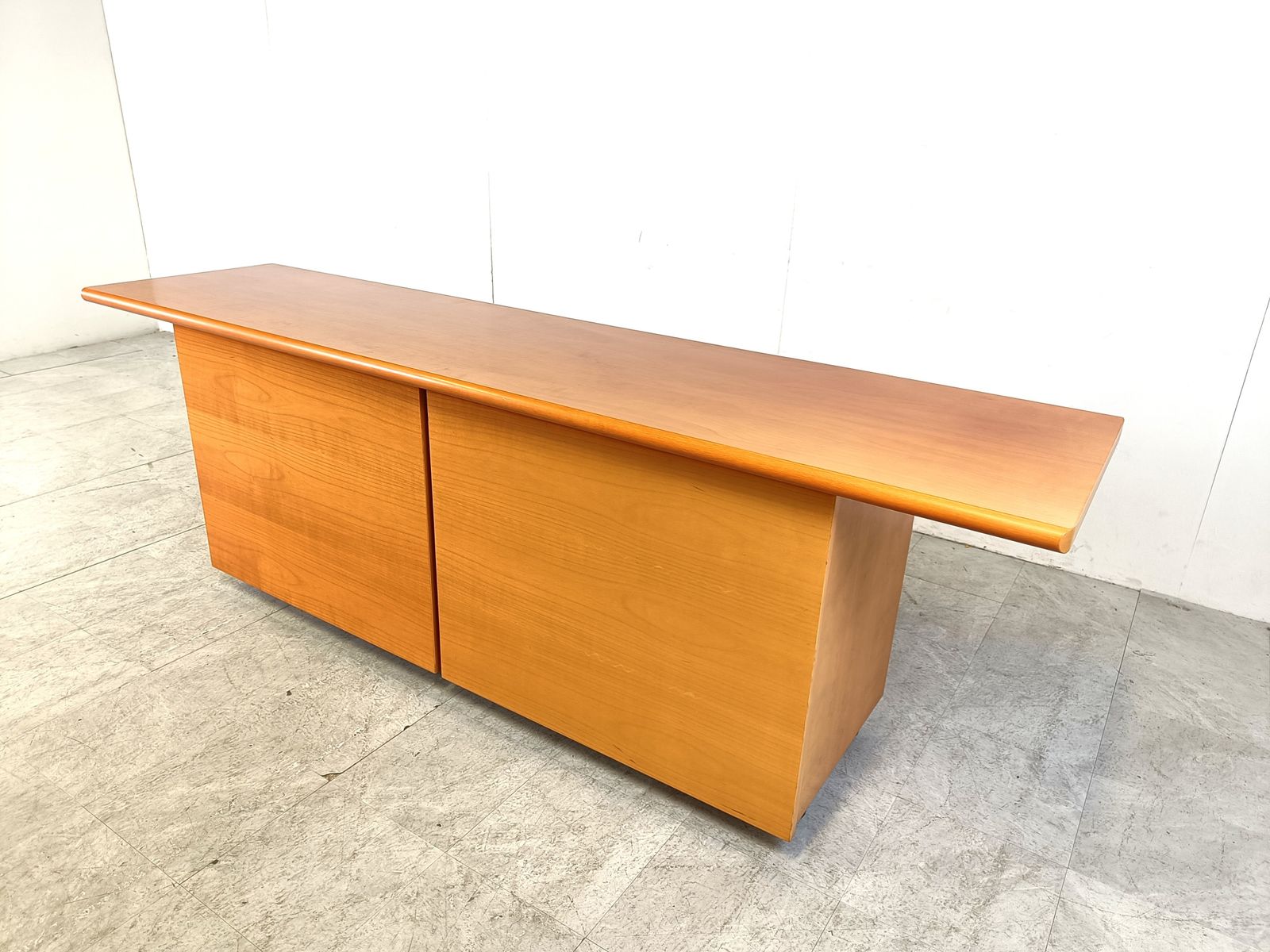 Italian Wooden Sideboard With Sliding Doors, 1990s photo for sale