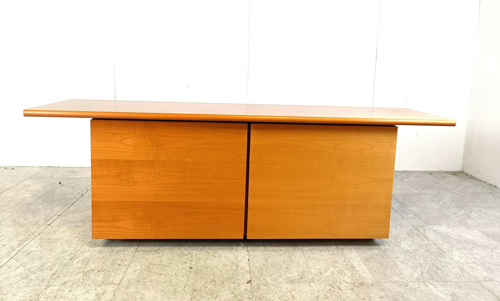 Italian Wooden Sideboard With Sliding Doors, 1990s photo Furniture