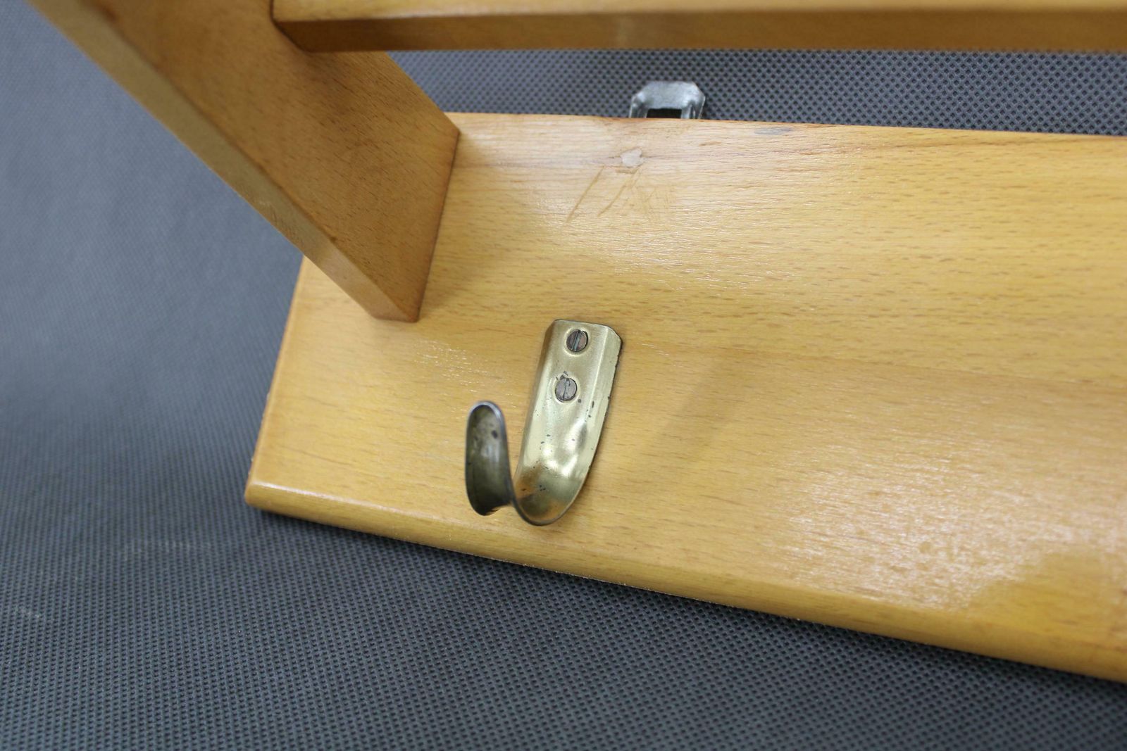 photo furniture 1960s Pair Of Mid Century Wooden Wall Hangers, Czechoslovakia
