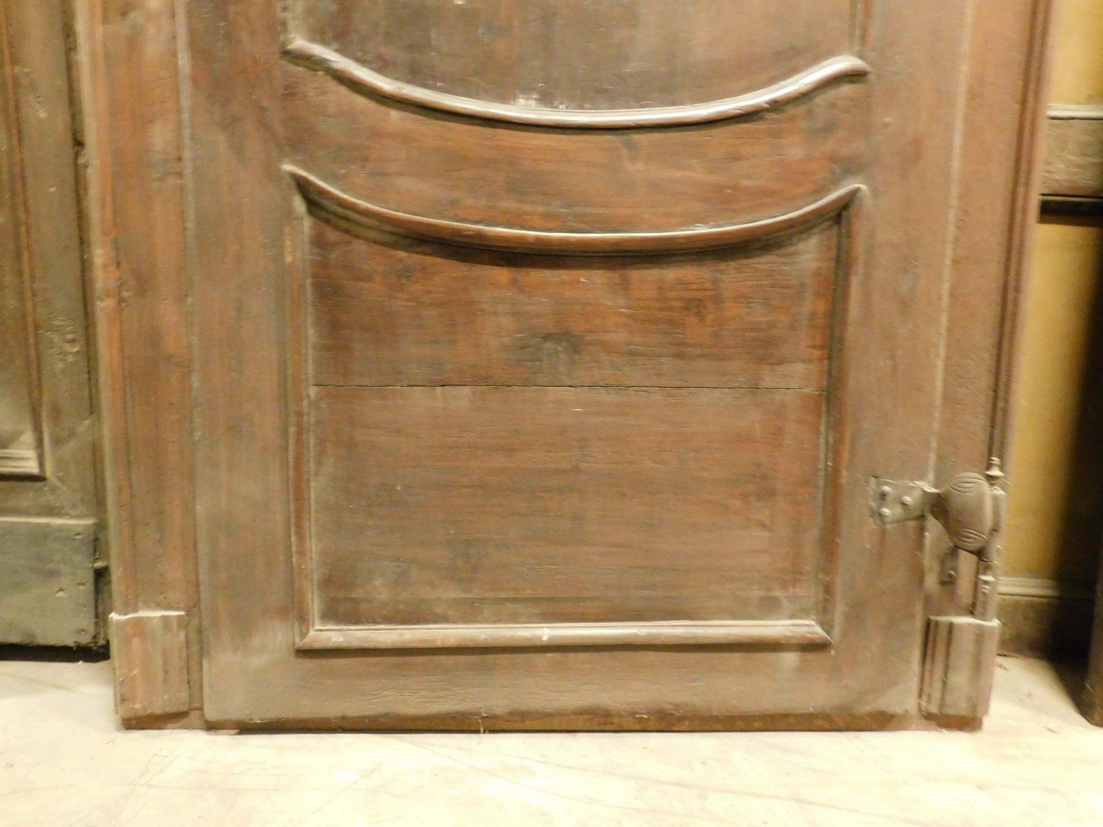 Set Of 2 Old Carved Poplar Wood Doors With Frame, Italy photo buy