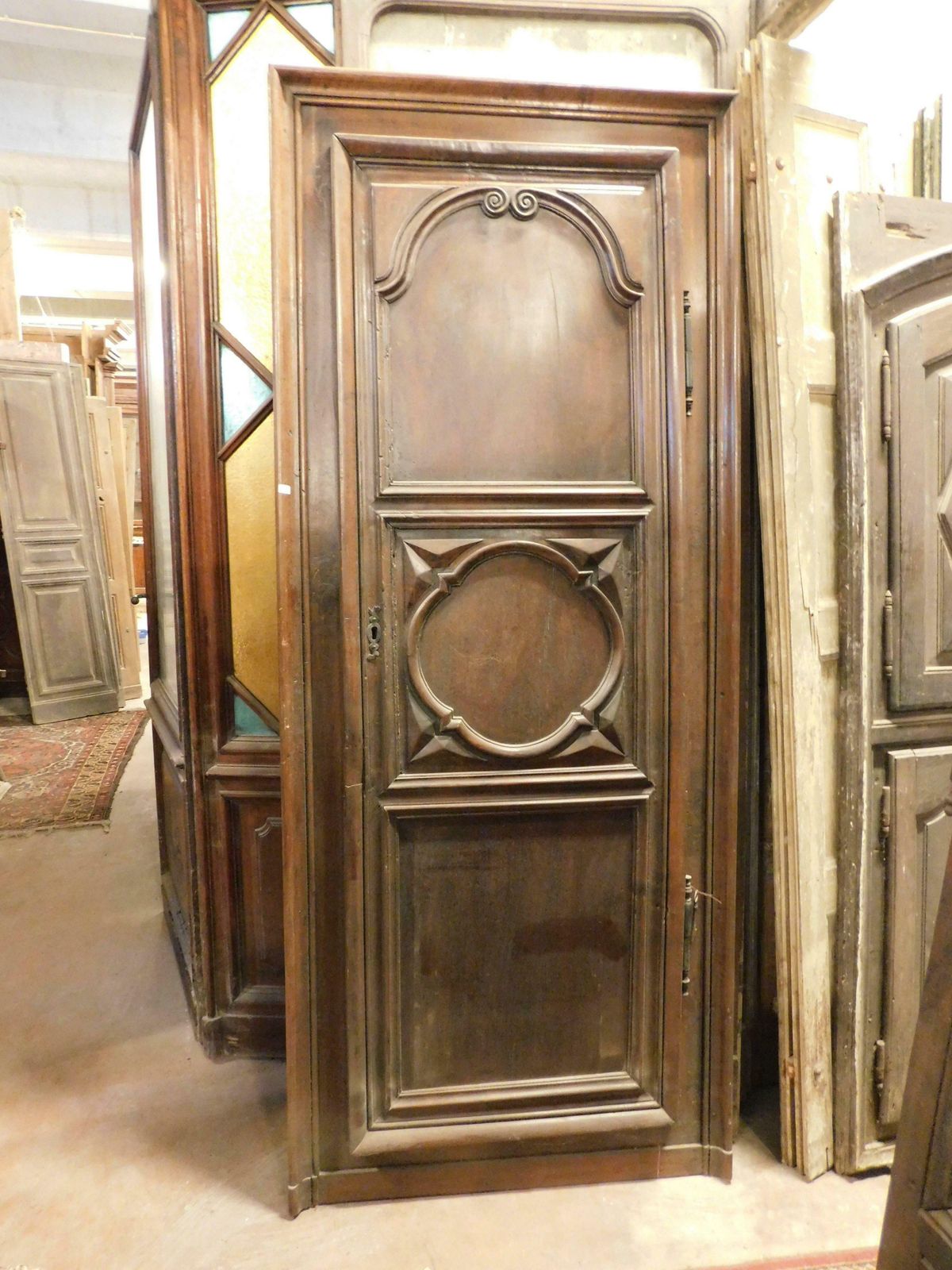 Carved Wall Cabinet, Placard, Carved Walnut Wall Wardrobe, Italy photo furniture