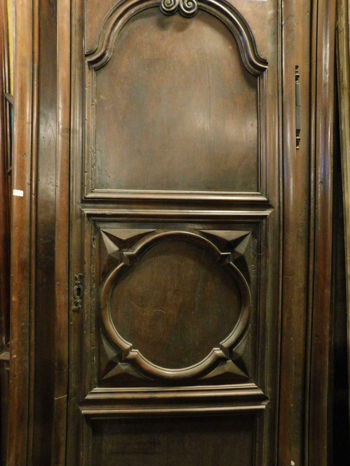 Carved Wall Cabinet, Placard, Carved Walnut Wall Wardrobe, Italy photo 3272.0