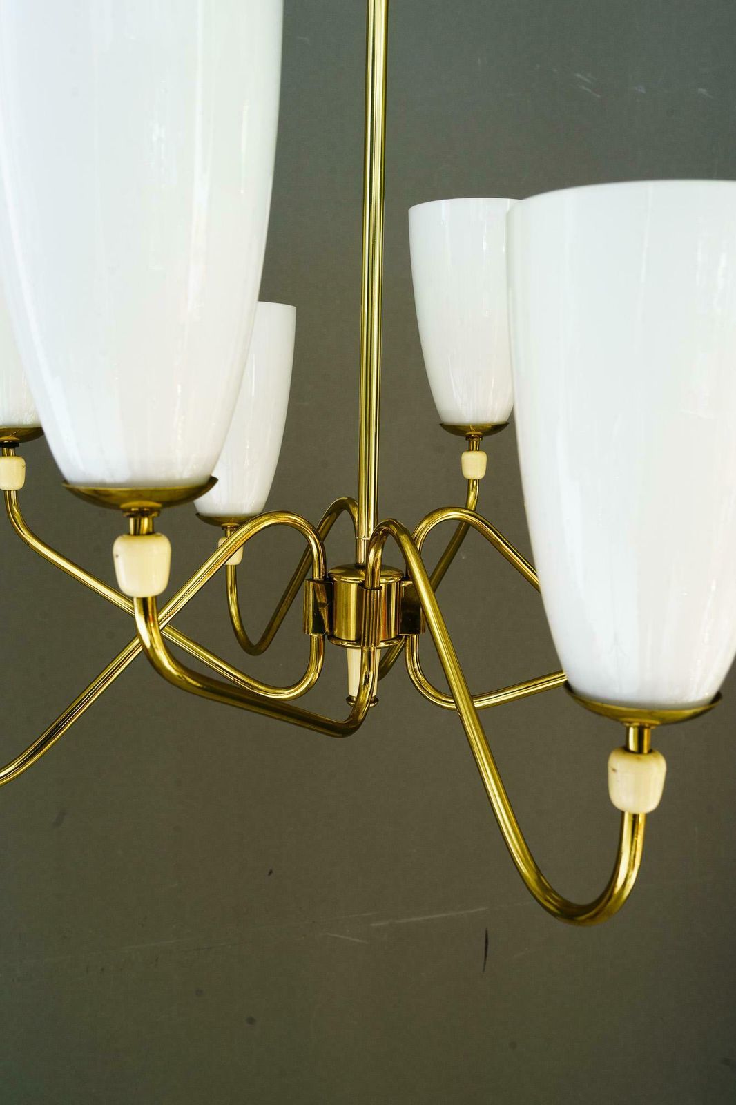 8 Light Rupert Nikoll Chandelier Vienna Around 1960s photo vinterior