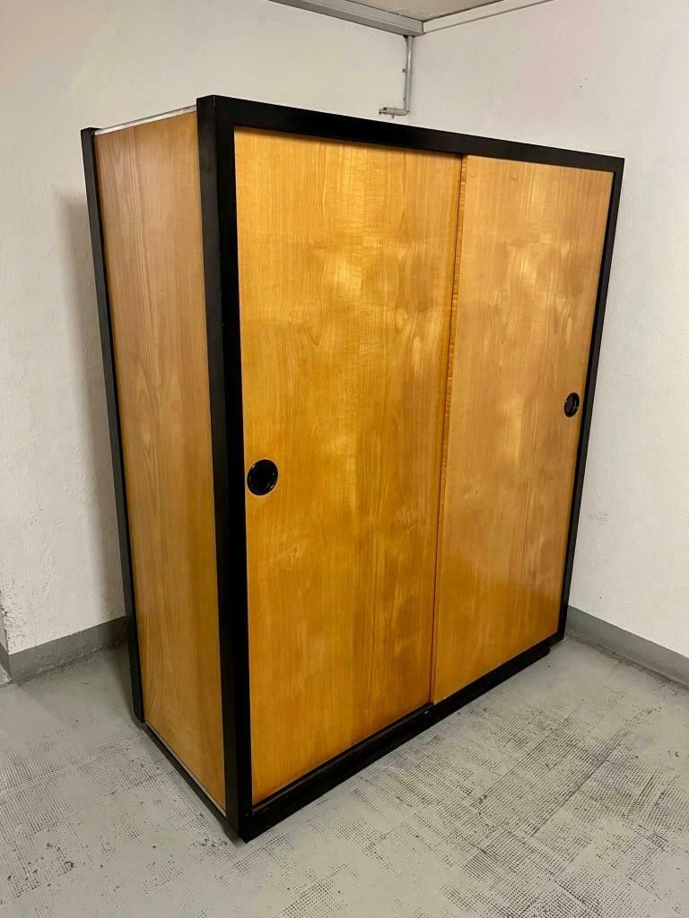 2 Teak Sliding Doors Wardrobe By Kurt Thut, Switzerland 1950s photo furniture