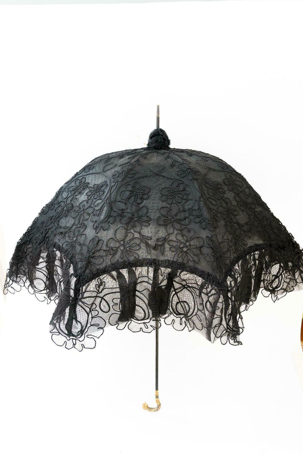 Parasol Made Of Silk And Fabric Around 1920s photo for sale