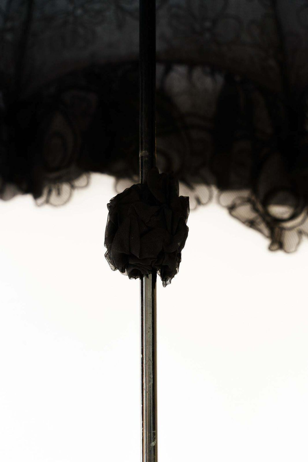 Parasol Made Of Silk And Fabric Around 1920s photo vintage
