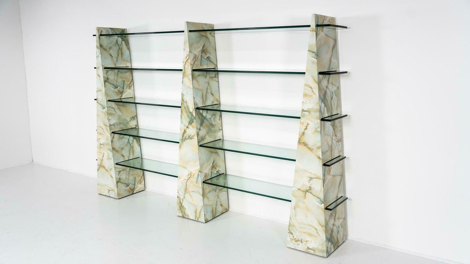 Mid Century Modern Shelve, Stone And Glass, 1970s photo Furniture