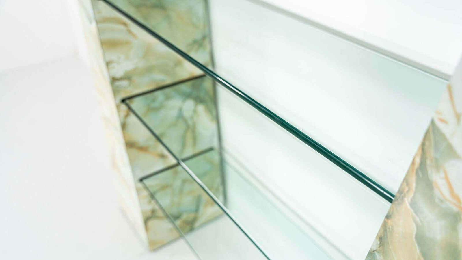 6976.0 Mid Century Modern Shelve, Stone And Glass, 1970s photo