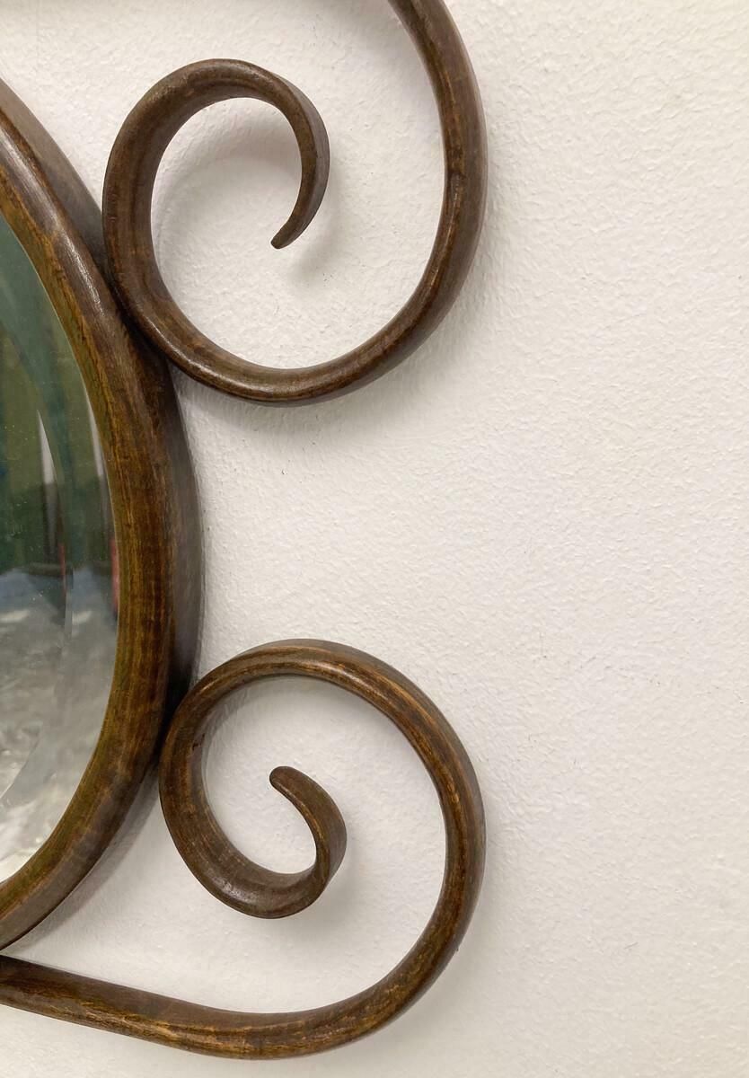 Bentwood Mirror By Thonet, 1900s photo Home Decor