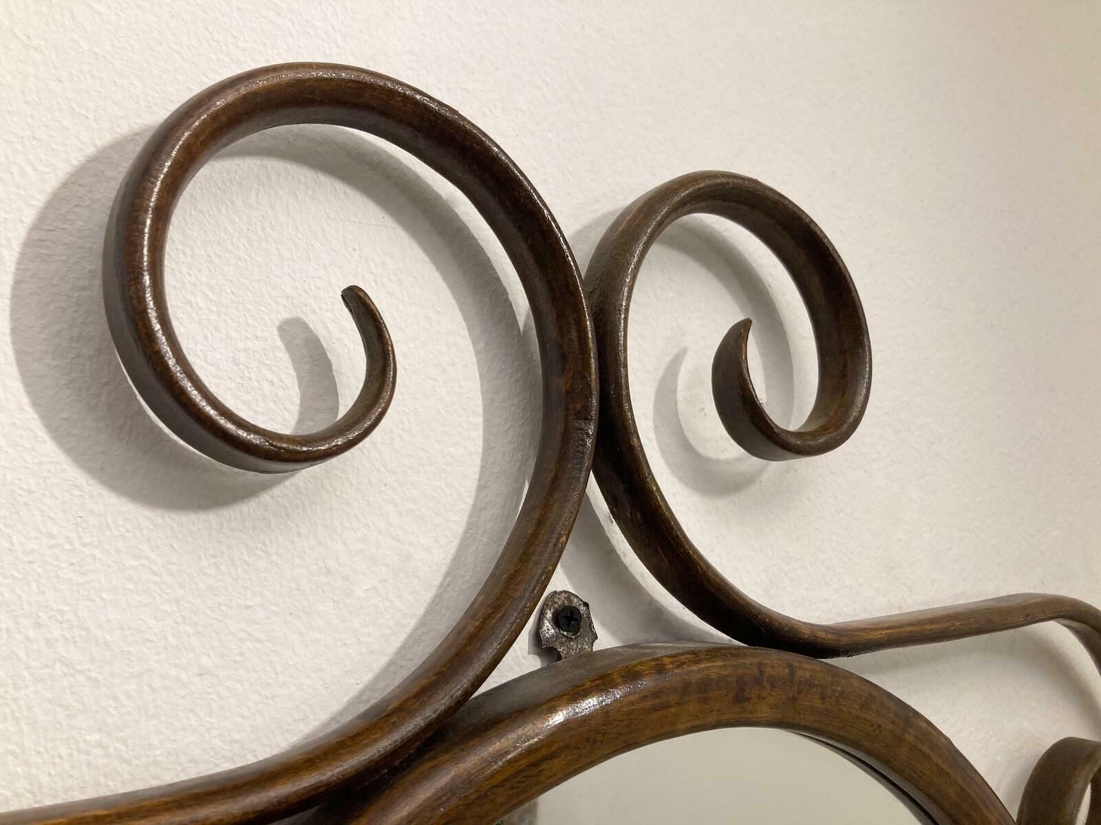 Bentwood Mirror By Thonet, 1900s photo 1473.0