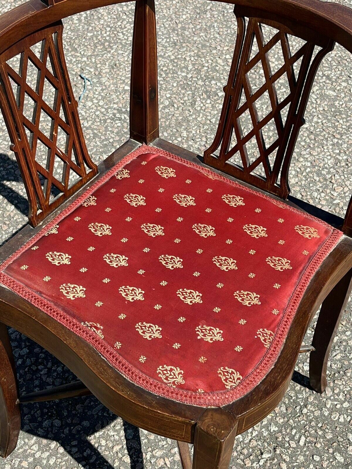 Edwardian Inlaid Mahogany Armchair photo Furniture