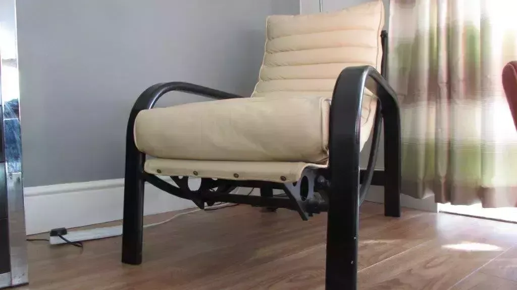 Art Deco Leather Armchair. The Aeroplane Chair By Christy Tyler Vintage Antique photo for sale