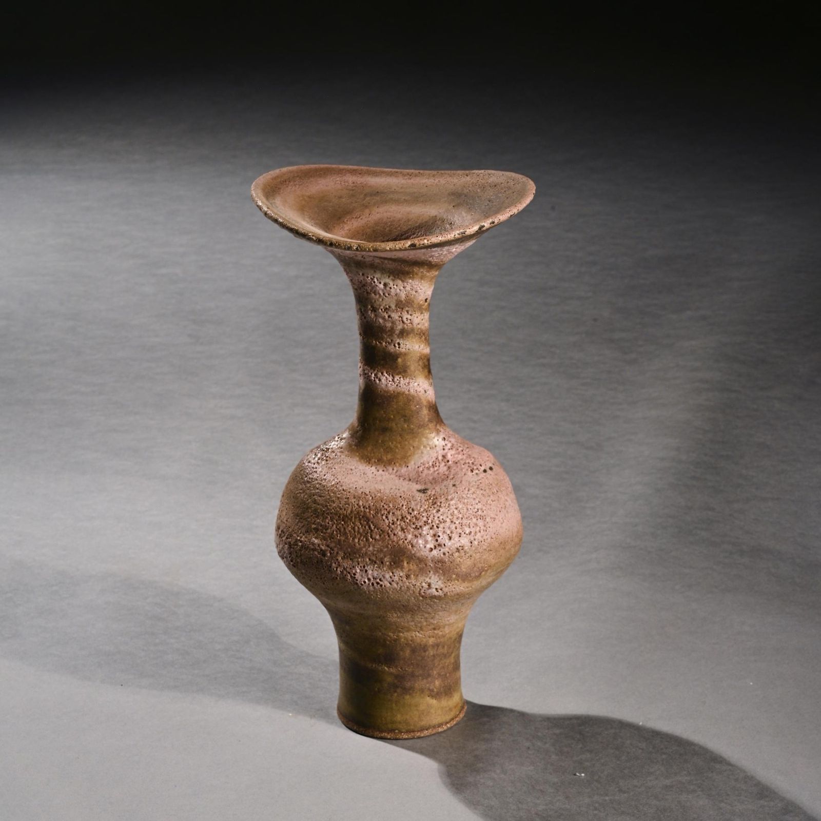 Lucie Rie Vase With Flaring Lip Mixed Stoneware Circa 1985 photo Home Decor