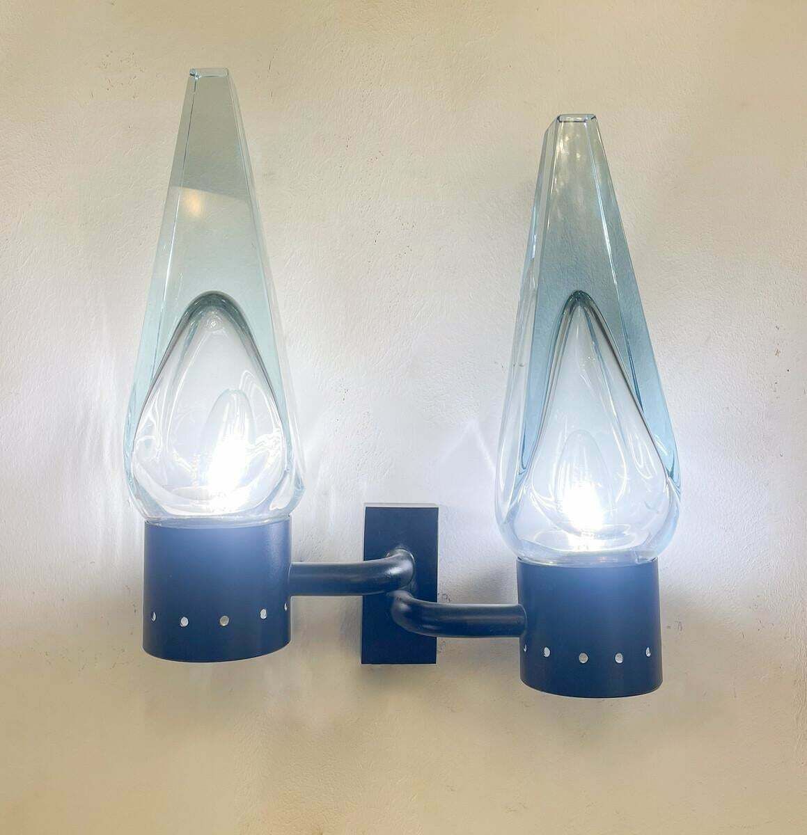 Pair Of Wall Lamp By Flavio Poli For Seguso, 1950s photo furniture
