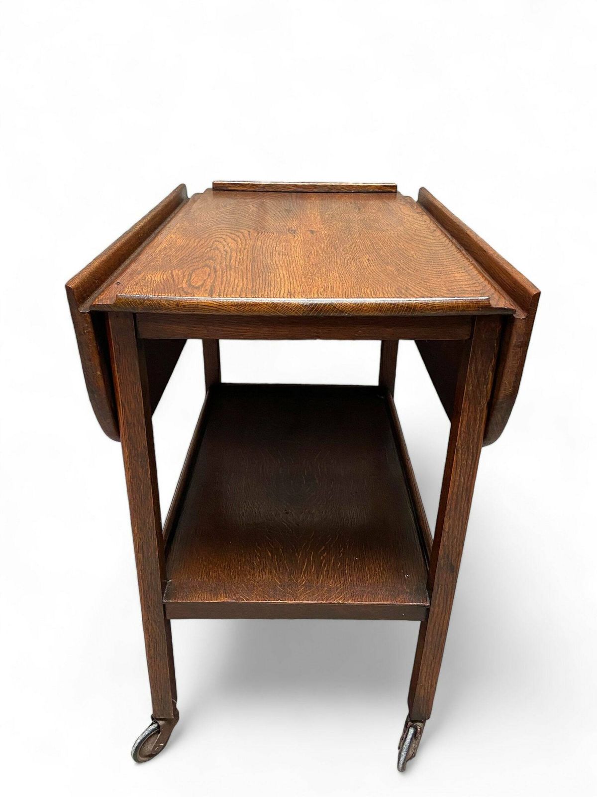 Vintage Oak Two Levels Tea Trolley C1950 / Light Oak photo 200.0