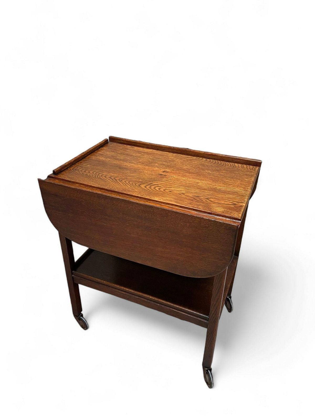 Vintage Oak Two Levels Tea Trolley C1950 / Light Oak photo buy