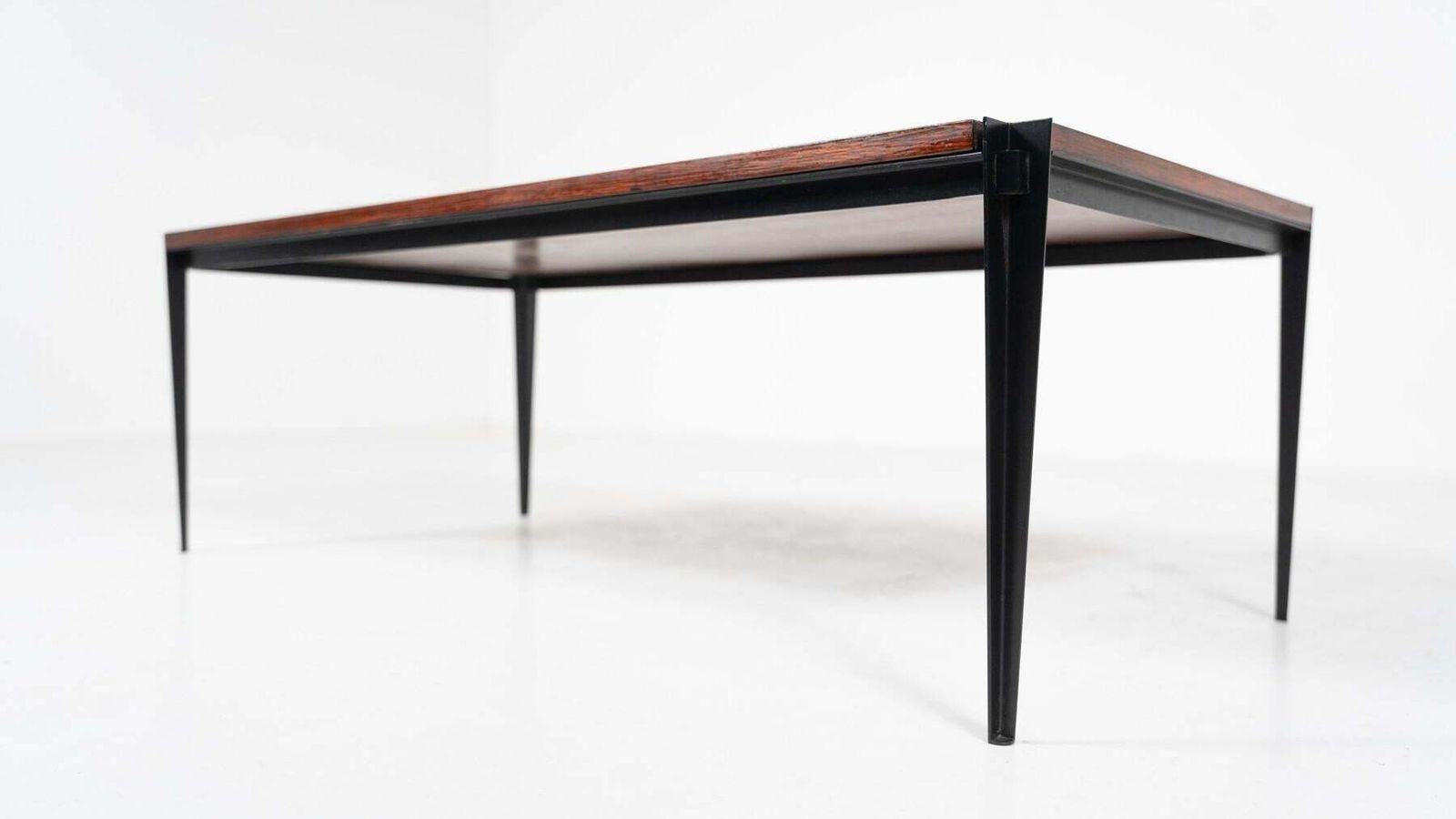 Mid Century Modern Wooden Coffee Table By Osvaldo Borsani, Italy photo for sale