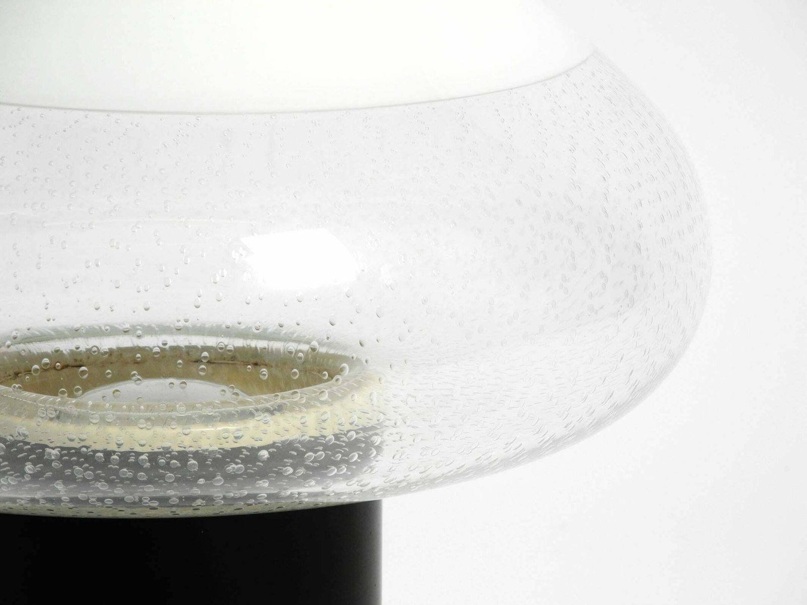 Large 60s Italian Two Piece Murano Glass Table Lamp By Roberto Pamio For Leucos photo vinterior