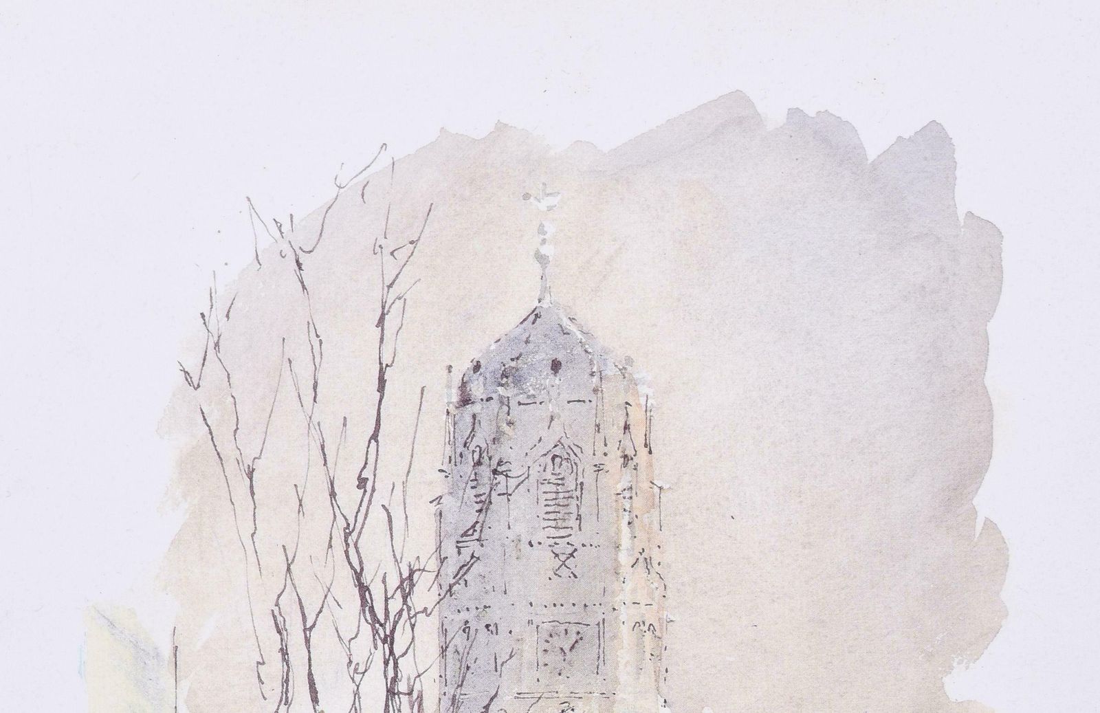 Christ Church, Oxford Lithograph By Hugh Casson 1989 photo furniture