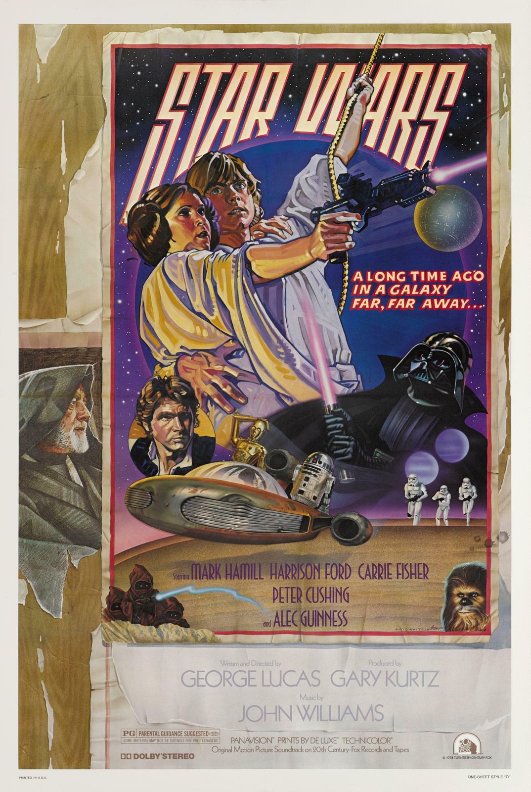 Star Wars Original Us Style D Film Poster For Star Wars 1977 photo for sale