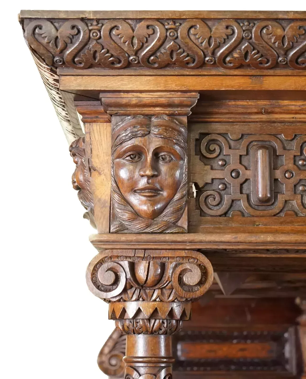 Large & Important Antique Circa 1600 Charles I Documented English Oak Tester Bed photo vinterior