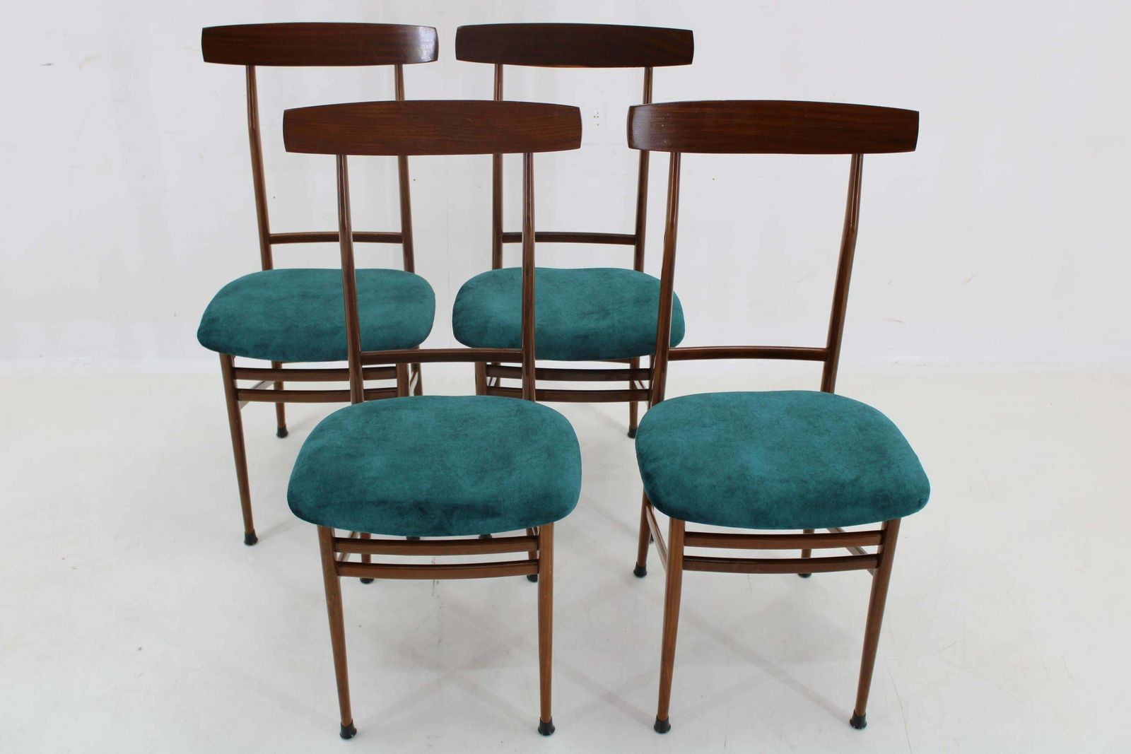 1960s Set Of Four Mahogany Dining Chairs, Italy photo furniture