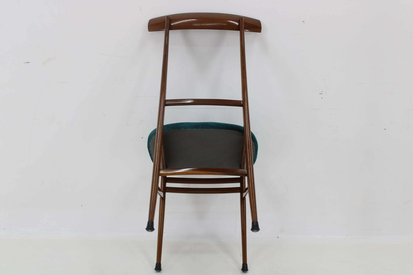photo for sale 1960s Set Of Four Mahogany Dining Chairs, Italy