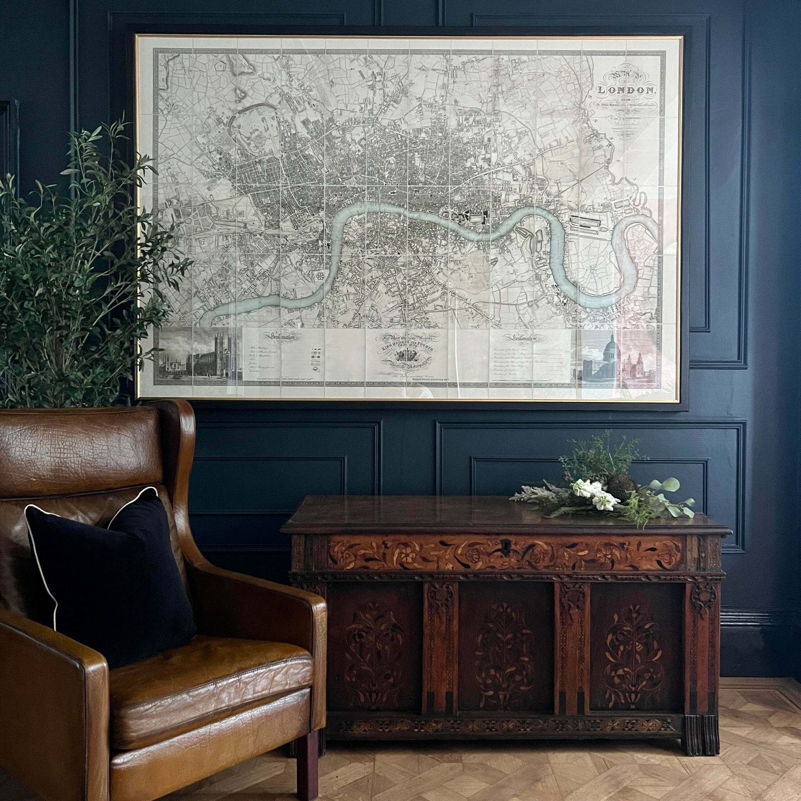 Greenwood's London Map Circa 1827   Large photo for sale