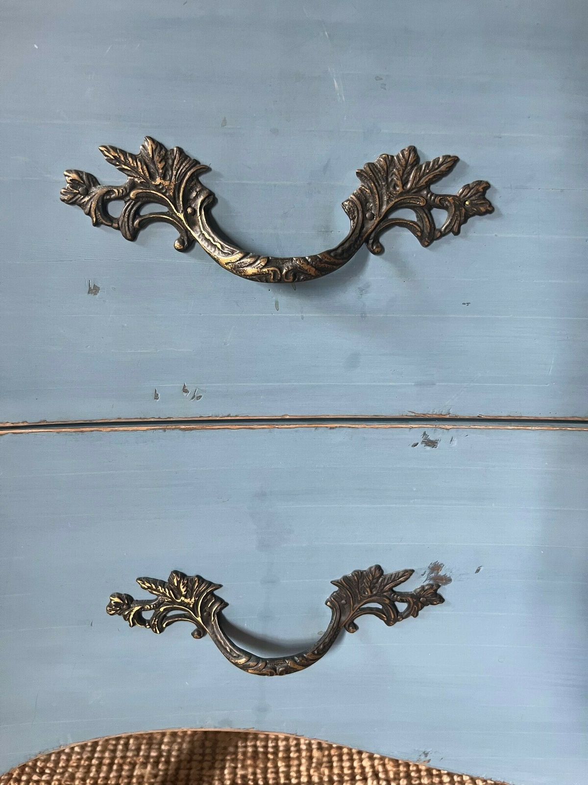 A Pair Of Swedish Blue Louis XV Style Chests Of Drawers photo Furniture