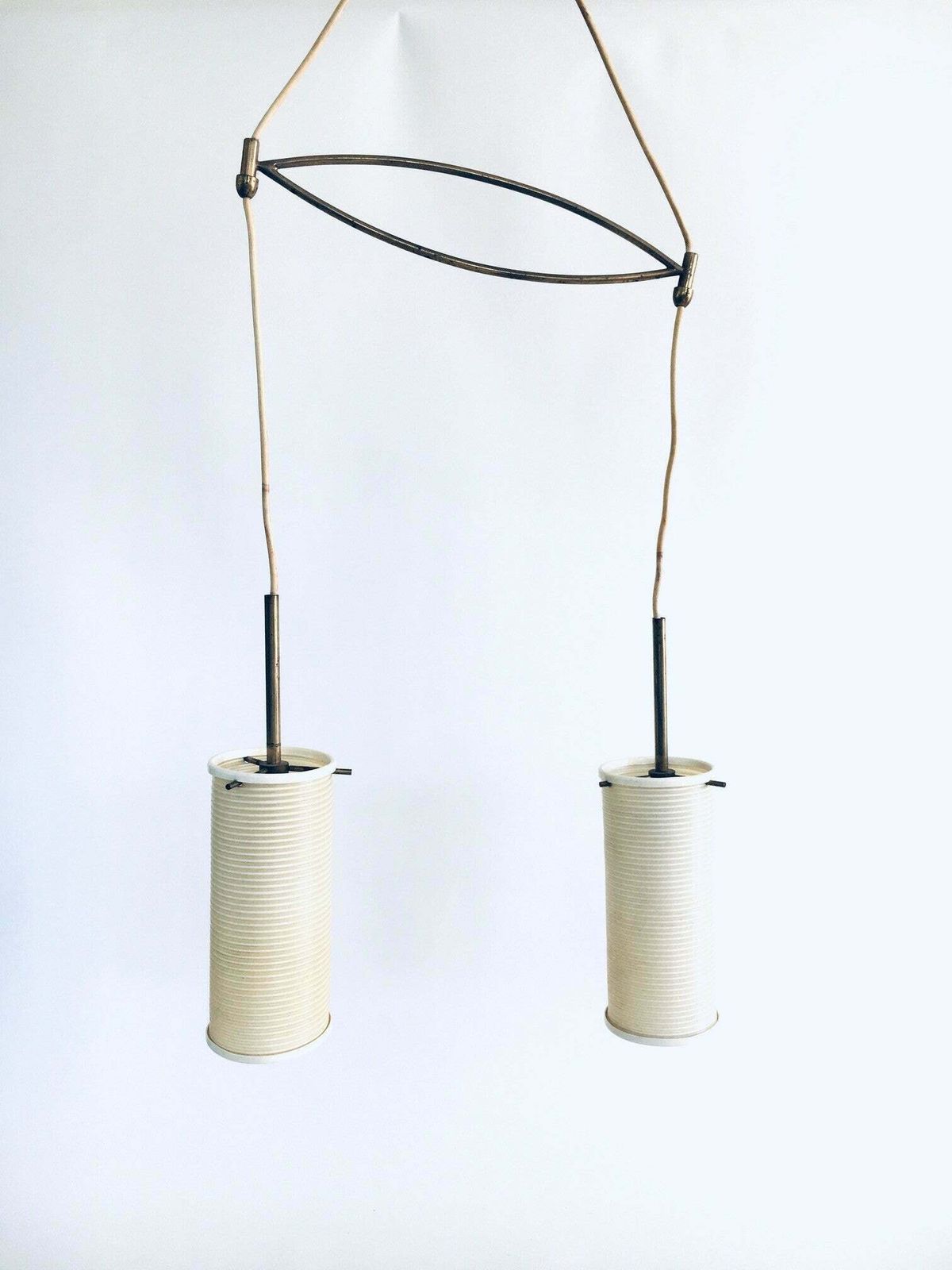Rotaflex Dubbele Hanglamp, Ca. Jaren 1950 photo vintage
