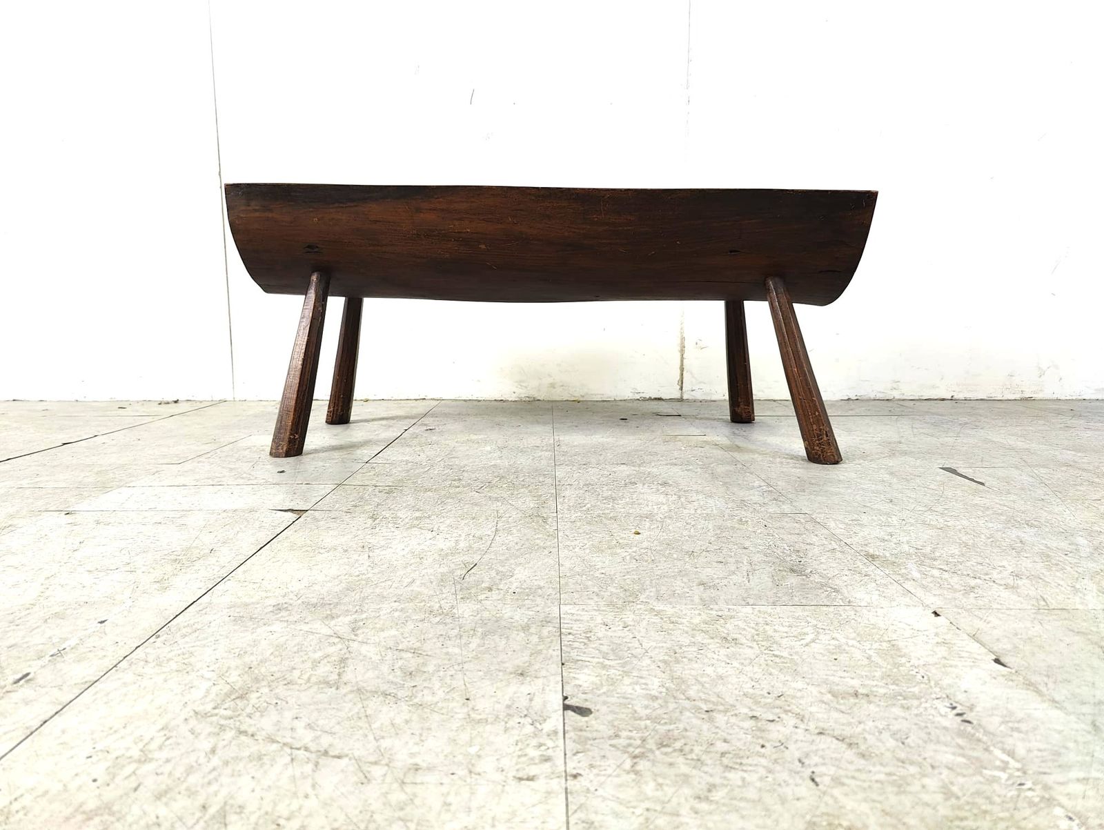 Solid Wooden Brutalist Coffee Table, 1960s photo for sale
