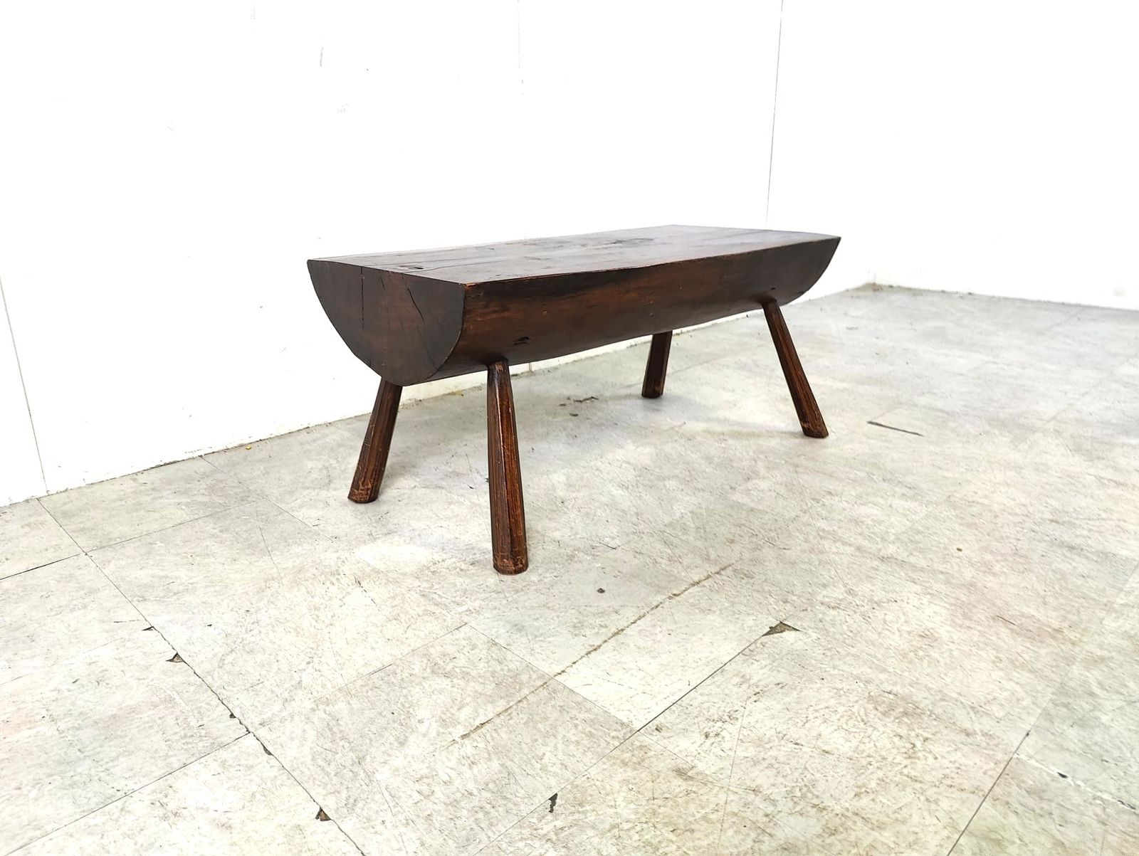 photo furniture Solid Wooden Brutalist Coffee Table, 1960s