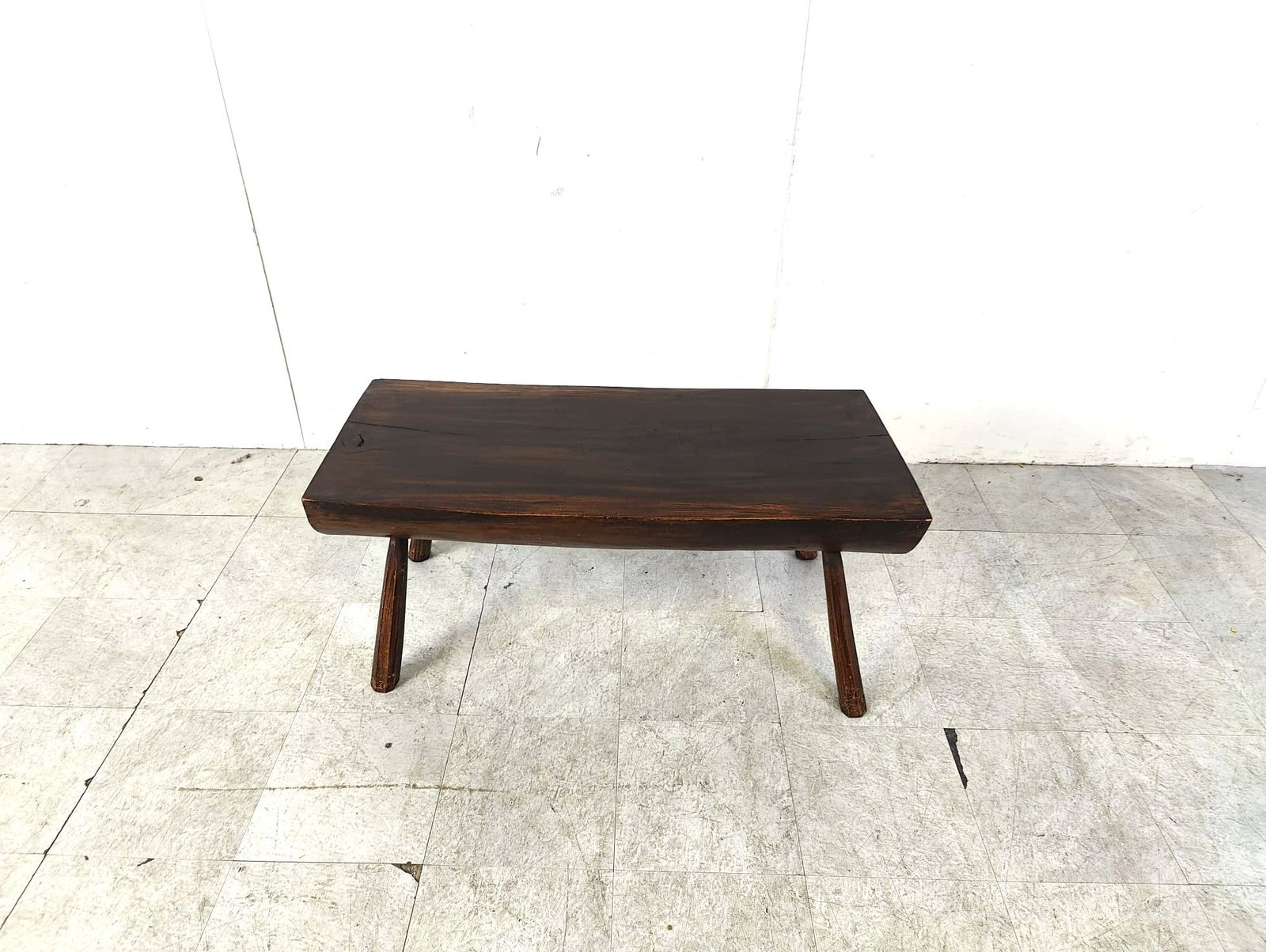 Furniture Solid Wooden Brutalist Coffee Table, 1960s photo
