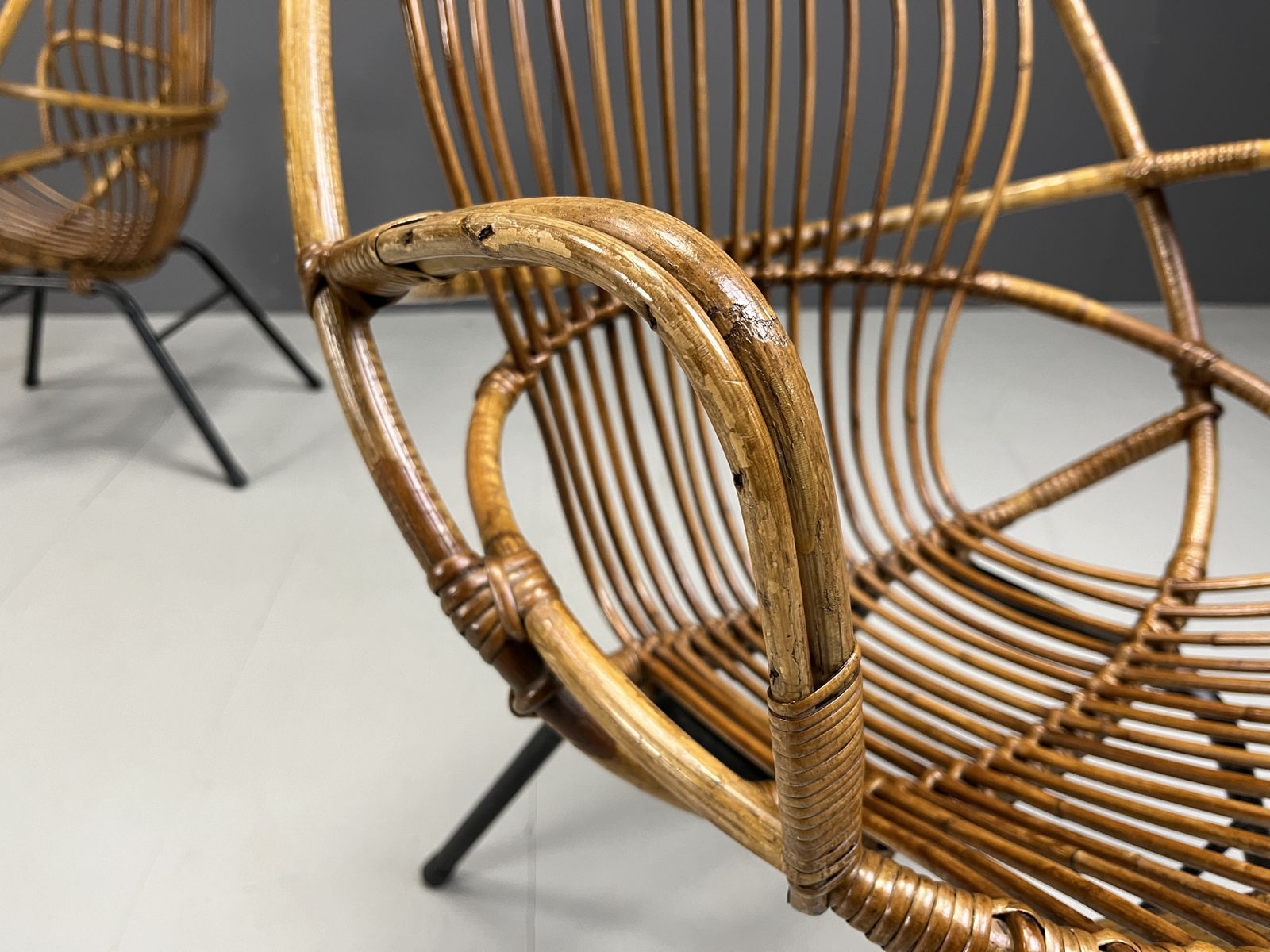 Pair Of Mid Century Chairs By Rohé Noordwolde, 1960's, Netherlands photo for sale