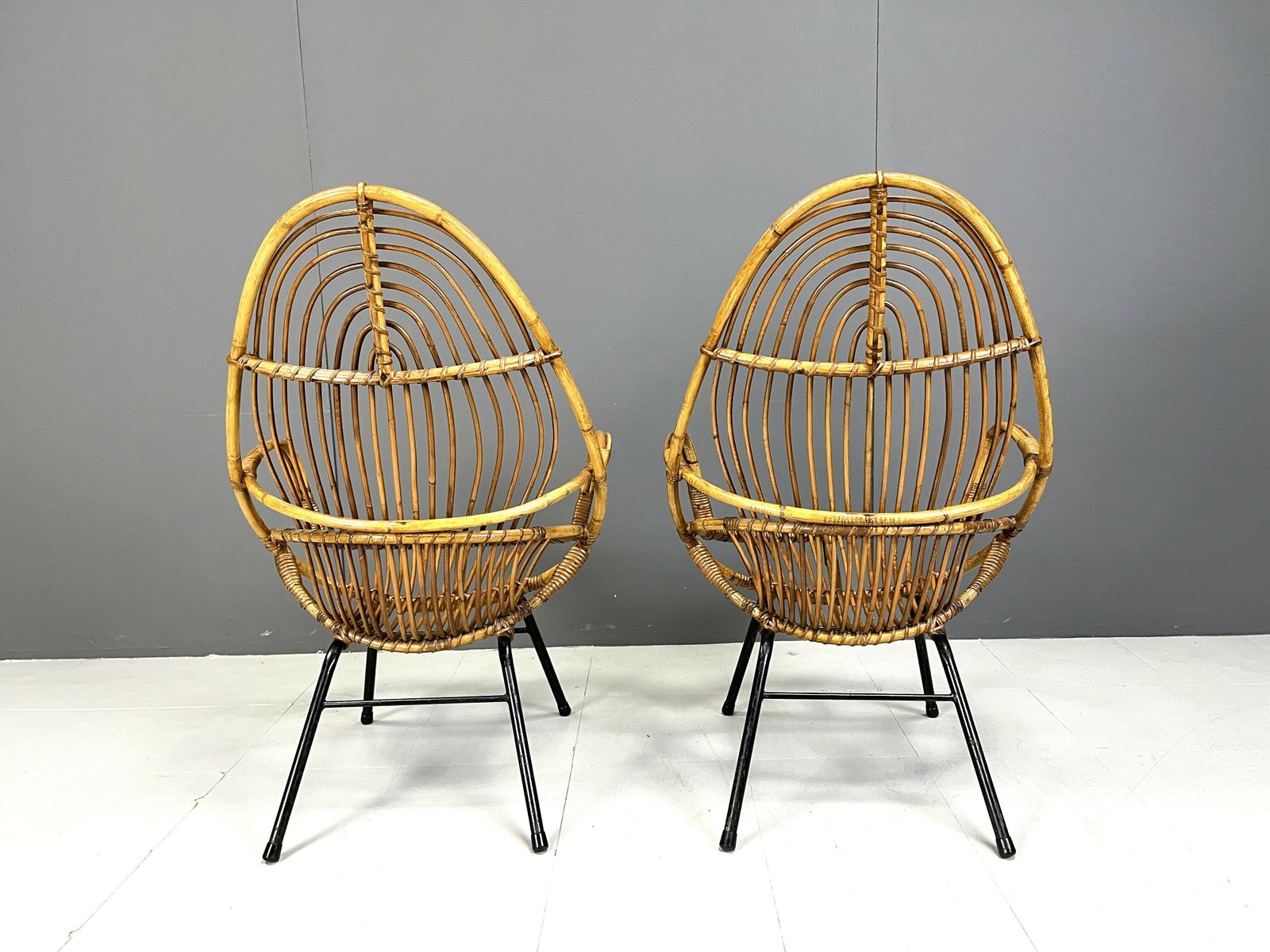 photo for sale Pair Of Mid Century Chairs By Rohé Noordwolde, 1960's, Netherlands
