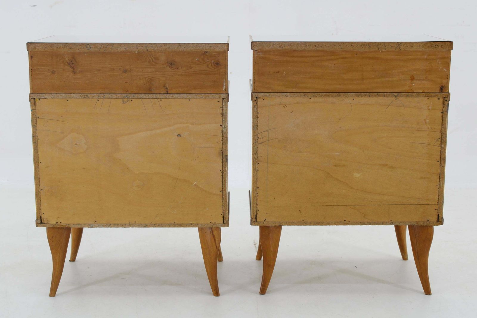 1960s Pair Of Nightstands In Ash Finish , Italy photo Furniture