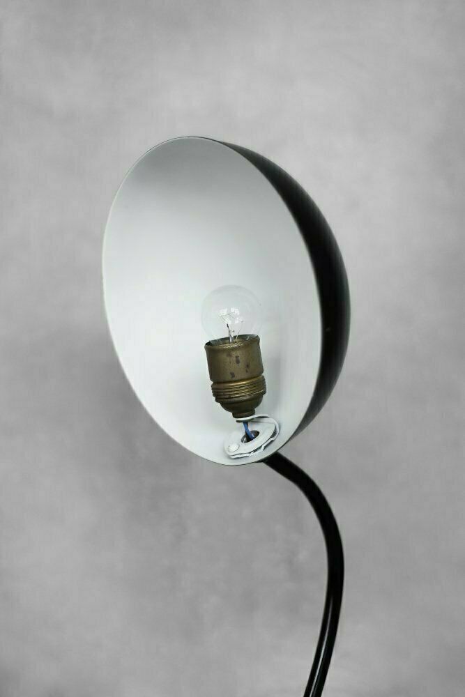 Vintage German Bauhaus Minimalist Black Metal Desk Lamp From Cosack, 1940s photo buy