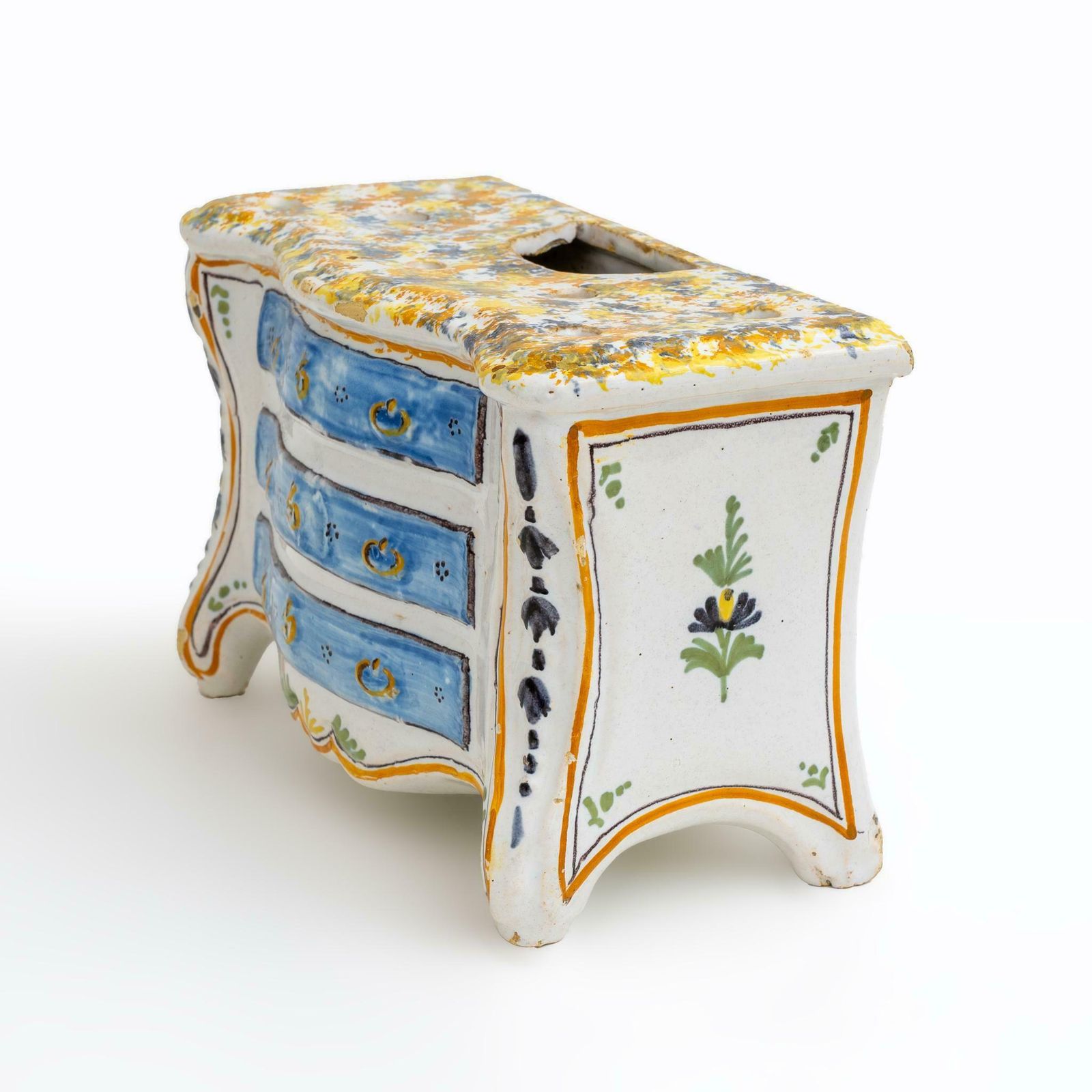 photo furniture Second Half 18th Century France Shaped Planters "Commode" Nevers Manufacture