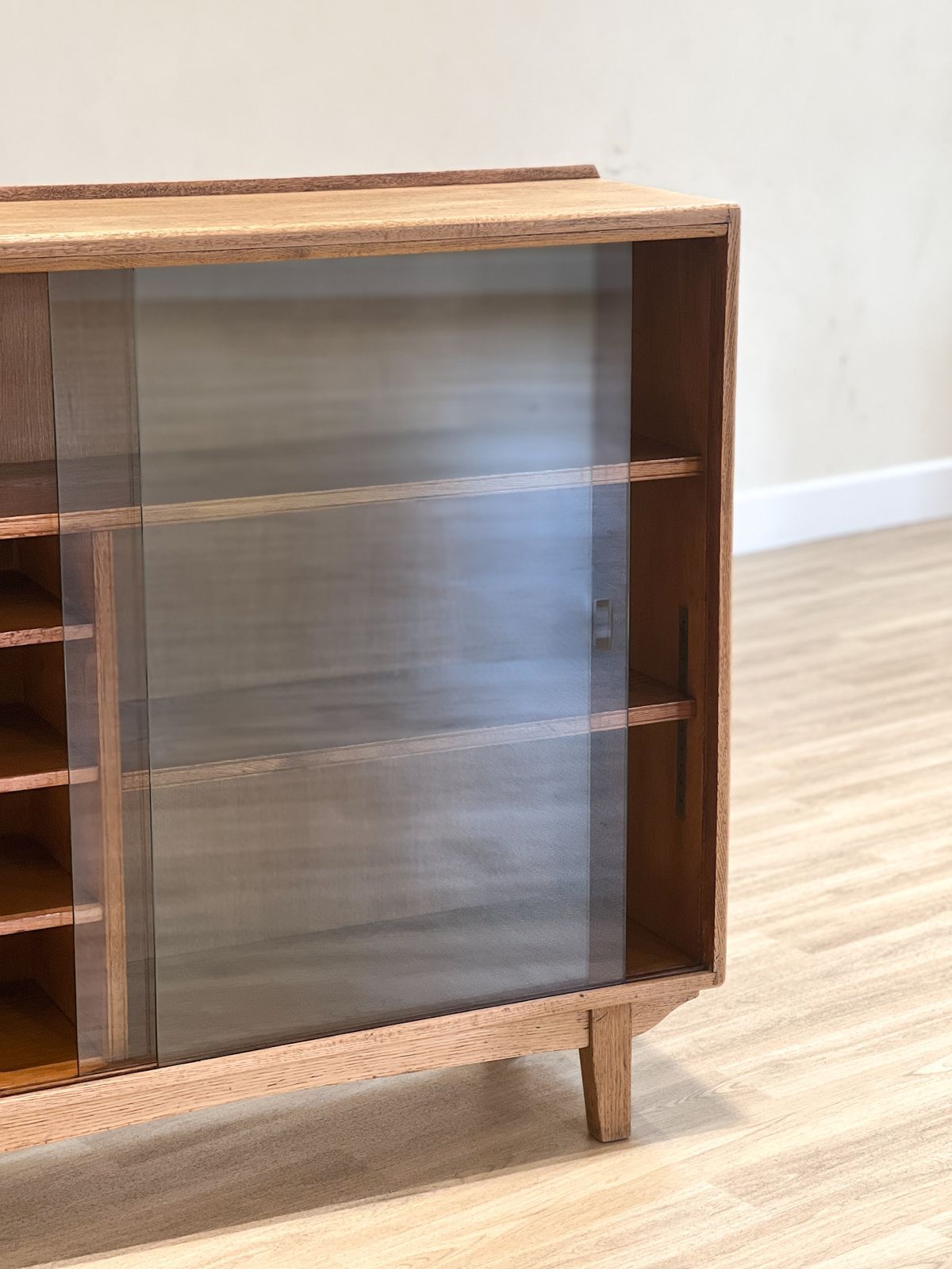 Oak Display Cabinet, 1950s, Vintage photo furniture
