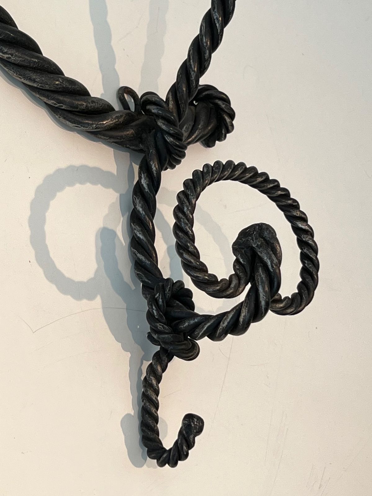 1250.0 Twisted Wrought Iron Coat Rack. French Work photo